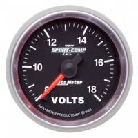 Analog Gauges - Voltmeters - Auto Meter - Auto Meter Sport-Comp II Electric Voltmeter Gauge - 2-1/16"
