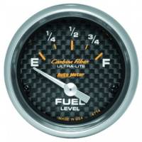 Analog Gauges - Fuel Level Gauges - Auto Meter - Auto Meter Carbon Fiber Electric Fuel Level Gauge - 2-1/16 in.