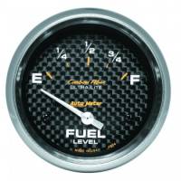 Auto Meter Carbon Fiber Electric Fuel Level Gauge - 2-5/8 in.