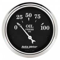 Auto Meter Old Tyme Black Oil Pressure Gauge - 2-1/16"