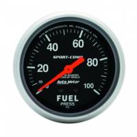Auto Meter Sport-Comp Mechanical Fuel Pressure Gauge - 2-5/8"