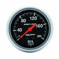 Auto Meter Sport-Comp 2-5/8" Oil Pressure Gauge - 0-200 PSI