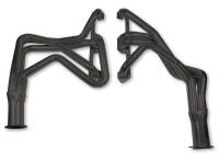 Flowtech Long Tube Headers - 1967-74 Barracuda/Challenger/1966-78 Charger/Road Runner - 273/360 - 1.625" - 3" Collector - Black Paint