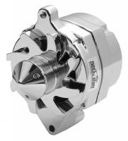 Tuff Stuff Silver Bullet Alternator - 100 AMP - Smooth Back - 1-Wire - Ford - 6-Groove Serpentine Pulley - Polished