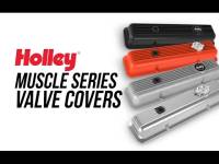 Holley - Holley Muscle Series Valve Covers - SB Chevy -Black Finish - SB Chevy - Image 3
