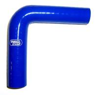 Samco Sport Silicone 90 Degree Elbow Reducer - 1-3/8" to 1-1/4" ID - 4.0 mm Thick Wall - Blue