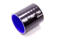Silicone Hose, Elbows and Adapters - Silicone Straight 3 Inch Hose Couplers - Samco Sport - Samco Sport Silicone Coupler  - 2-1/2" ID - 3" Long - 4.6 mm Thick Wall - Black