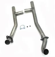 JBA Performance Exhaust 2-1/2" Diameter Exhaust H-Pipe Stainless Natural Small Block Ford - Ford Mustang 1969-73