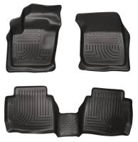 Husky Liners Front/2nd Seat Floor Liner Weatherbeater Plastic Black - Ford Midsize Car 2013-16