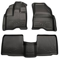 Husky Liners Front/2nd Seat Floor Liner Weatherbeater Plastic Black - Ford Taurus 2010-15