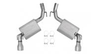 DynoMax Dual Ultra Flo Exhaust System Axle Back 2-1/2" Tailpipe 4" Tips - Stainless
