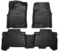 Husky Liners Front/2nd Seat Floor Liner Weatherbeater Plastic Black - Toyota Midsize SUV 2013-16