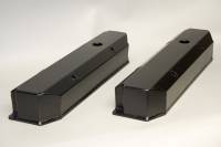 PRW INDUSTRIES Stock Height Valve Covers Breather Hole Hardware Aluminum - Black Anodize - Aftermarket Heads