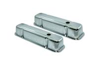 Specialty Products Tall Valve Covers Baffled Breather Holes Steel - Chrome