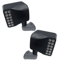 Oracle Lighting Technologies Side View Mirror Square 12 LED Spot light Electric Adjustment - Plastic