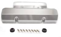 Racing Power Flat Top Valve Covers Tall Hardware Fabricated Aluminum - Clear Anodize