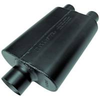 Flowmaster Super 44 Muffler 3" Center Inlet Dual 2-1/4" Outlets 13 x 9-3/4 x 4" Oval Body 19" Long - Steel
