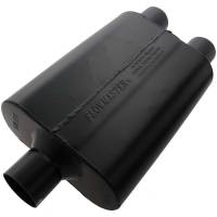 Flowmaster Super 44 Muffler 2-1/2" Center Inlet Dual 2-1/2" Outlets 13 x 9-3/4 x 4" Oval Body 19" Long - Steel