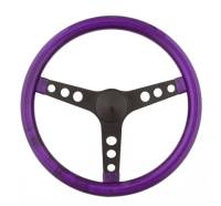 Grant Steering Wheels Metal Flake Steering Wheel 15" Diameter 3-Spoke - Purple Metal Flake Grip