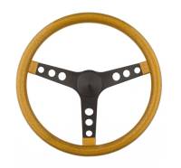 Grant Steering Wheels Metal Flake Steering Wheel 15" Diameter 3-Spoke - Gold Metal Flake Grip