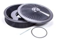 Edelbrock Pro-Flo Air Cleaner Assembly 14" Round 3" Tall 5-1/8" Carb Flange - Black Cotton