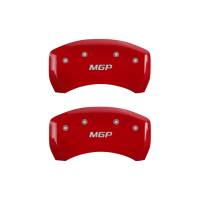 Brake Systems And Components - Disc Brake Caliper Covers - MGP Caliper Covers - Mgp Caliper Cover MGP Logo Brake Caliper Cover Aluminum Red BMW 3-Series 2007-15 - Set of 4