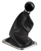 Shifter Boots and Rings - Shifter Boots - Lokar - Lokar Hi-Top Rectangular Shifter Boot 3/8-24" Thread Bezel Vinyl Black - Kit