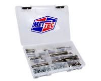 Mettec - Mettec 1/2" Bolts Tubular Sprint Car Bolt Kit 9/16" Hex Head Nuts Titanium Natural - Maxim/Triple X Sprint Car Chassis- Kit