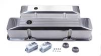 Racing Power Recessed Valve Covers Tall Baffled Breather Holes - Hardware - Ball Milled