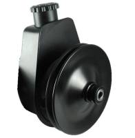 Borgeson Saginaw Power Steering Pump Bracket/V-Belt Pulley Steel Black- Small Block Chevy
