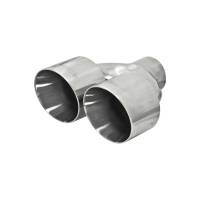 Exhaust System - Flowmaster - Flowmaster Weld-On Exhaust Tip 2-1/2" Inlet Dual 4" Outlet 14" Long - Single Wall