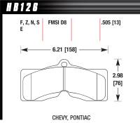 Hawk Performance Luxury and Touring Compound Brake Pads Wide Temperature Range GM F-Body/Chevy Corvette - Set of 4