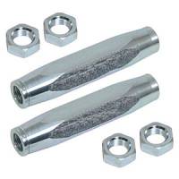 QA1 Precision Products 5/8-18" Female Thread Tie Rod Sleeve 4-7/8" Long Hex Tube Steel - Zinc Oxide