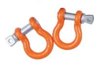 Mile Marker Clevis D-Shackle Shackle 5/8" Pin 6,500 lb Capacity Steel - Orange