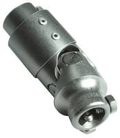 Borgeson Single Joint Steering Universal Joint 3/4" Double D to 9/16-36" Spline Vibration Dampener Stainless - Natural