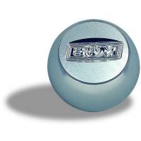 B&M Quicksilver Shifter Knob 1/2-20, 3/8-24, 3/8-16 and 5/16-18" Threads B/M Logo Aluminum - Brushed