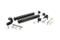 Rough Country Dual Steering Stabilizer Kit Steel 2-1/2 to 6-1/2 inch Lift - Jeep TJ/MJ/XJ 1984-2006