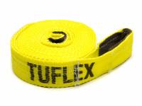 Trailer & Towing Accessories - Tow Ropes and Straps - Tuflex - Tuflex 2" Wide Tow Strap 20 ft Long 15,000 lb Capacity Nylon - Yellow