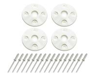 Dominator Racing Products 1-1/2" OD Scuff Plate 1/2" ID Screw On Plastic - White