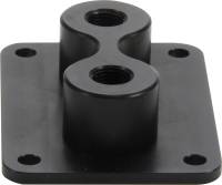 QuickCar Racing Products 2 Hole Firewall Junction 3/8-24" Thread Aluminum Black - Each