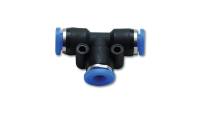 Special Purpose Fitting and Adapters - Vacuum Line Fittings - Vibrant Performance - Vibrant Performance Adapter Tee Fitting 1/4" Female Pushlock x 1/4" Female Pushlock x 1/4" Female Pushlock Plastic Black - Each