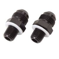 Russell Adapter Fitting Straight 8 AN Male to 1/4" NPSM Male Steel - Black Anodize