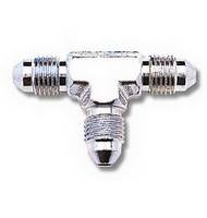 Russell Adapter Tee Fitting 3 AN Male x 3 AN Male x 3 AN Male Steel Nickel Anodize - Each
