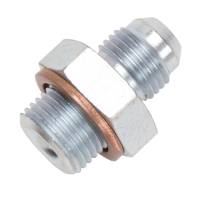 Russell Performance Products Adapter Fitting Straight 6 AN Male to 5/8-18" Male Steel - Zinc Oxide