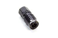 Jiffy-tite 2000 Series Quick Release Adapter Straight 4 AN Female to Quick Release Socket Valved - FKM Seal - Black Anodize