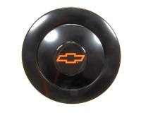 GT Performance GT9 Horn Button Chevy Bowtie Logo Billet Aluminum Black Anodize - 9 Bolt Steering Wheels