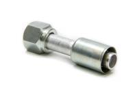 Vintage Air Hose End Fitting Straight 5/8" Hose Crimp to 10 AN Female O-Ring Aluminum/Steel - Cadmium/Natural