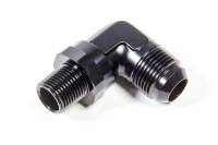 Triple X Adapter Fitting 90 Degree 12 AN Male to 1/2" NPT Male Swivel Aluminum - Black Anodize