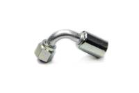 Vintage Air Hose End Fitting 90 Degree 8 AN Hose Crimp to 8 AN Female O-Ring - Aluminum/Steel