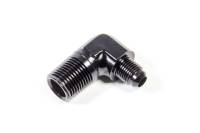 Triple X Race Co. Adapter Fitting 90 Degree 6 AN Male to 1/2" NPT Male Aluminum - Black Anodize